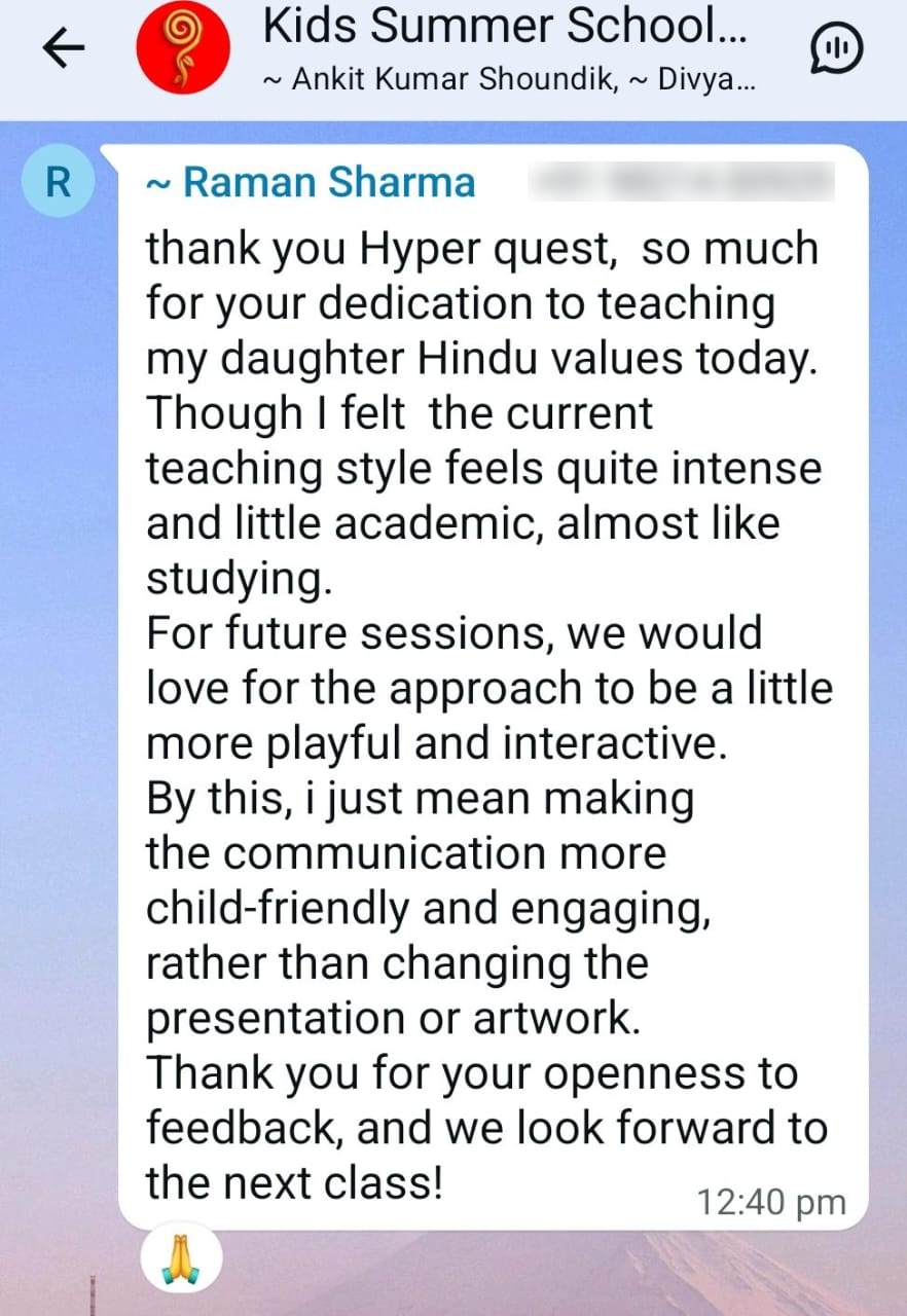 Parent testimonial 11