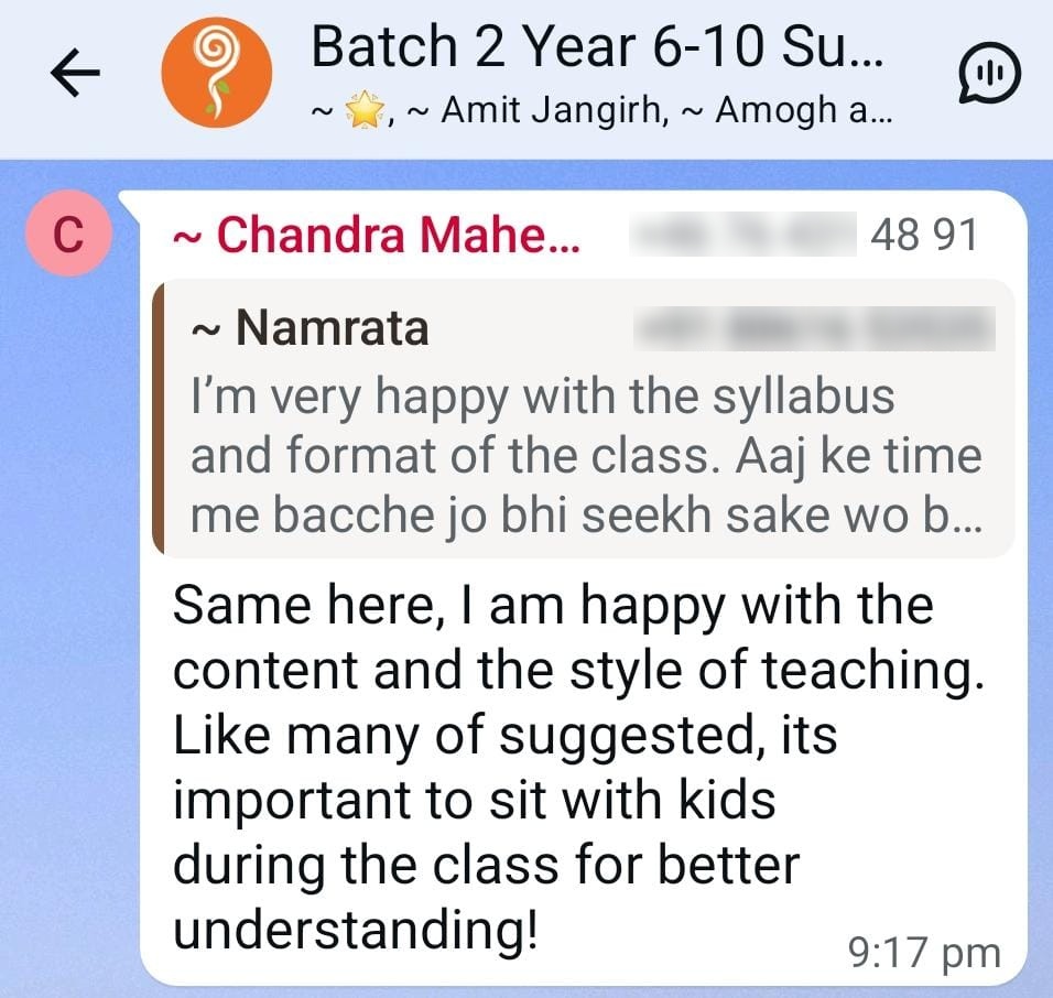 Parent testimonial 3