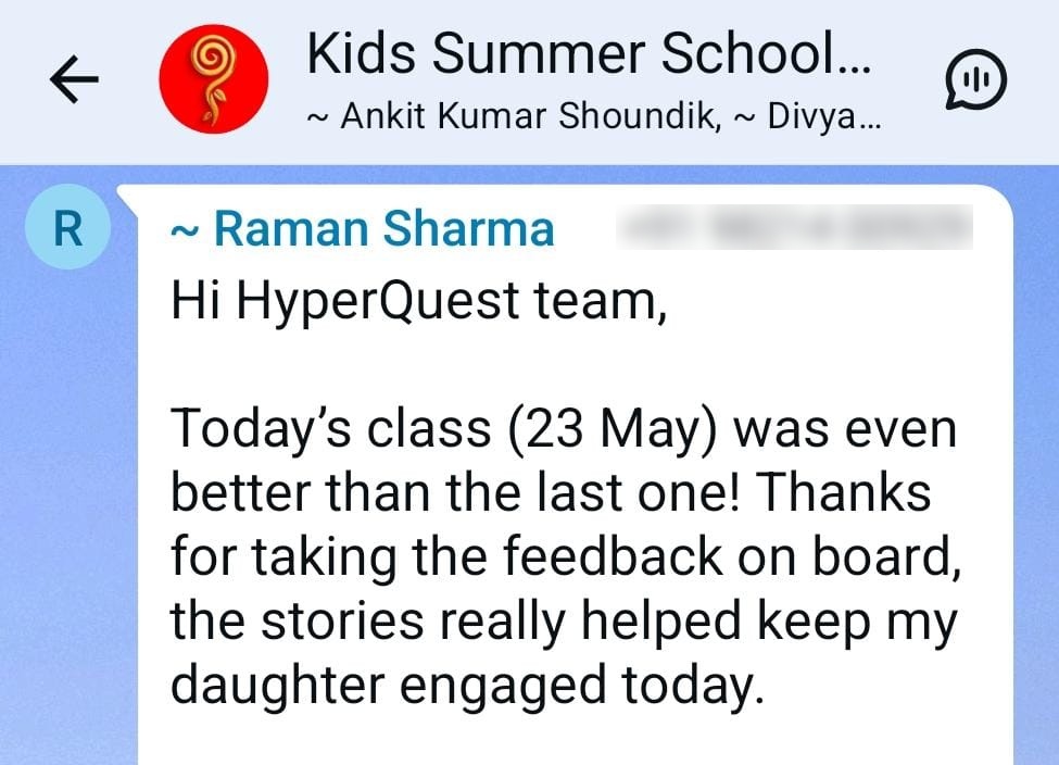 Parent testimonial 4