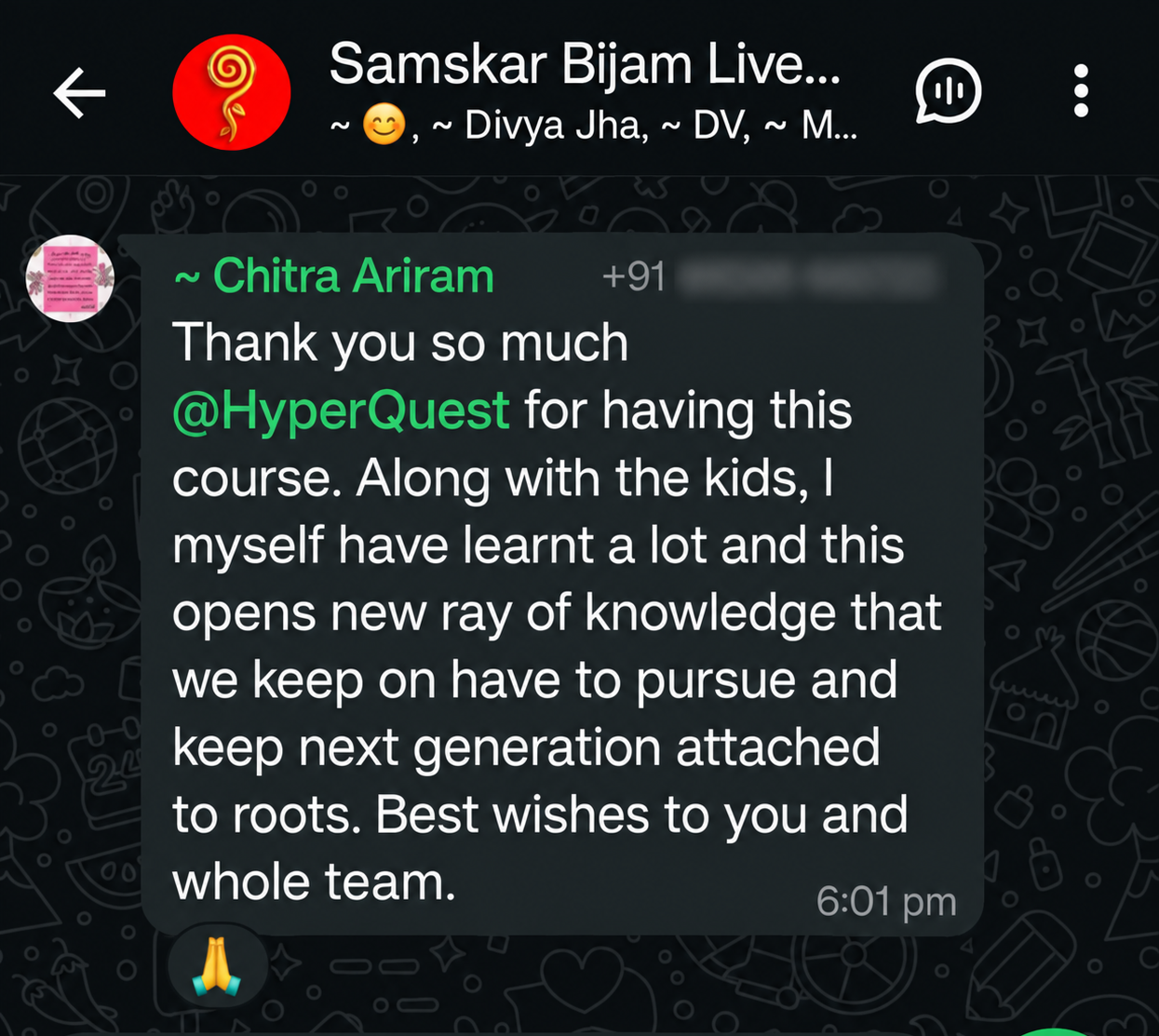 Parent testimonial 19