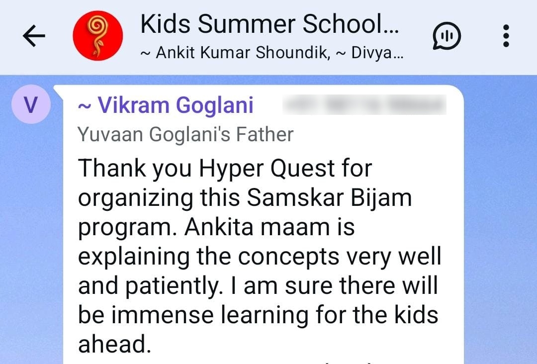 Parent testimonial 6