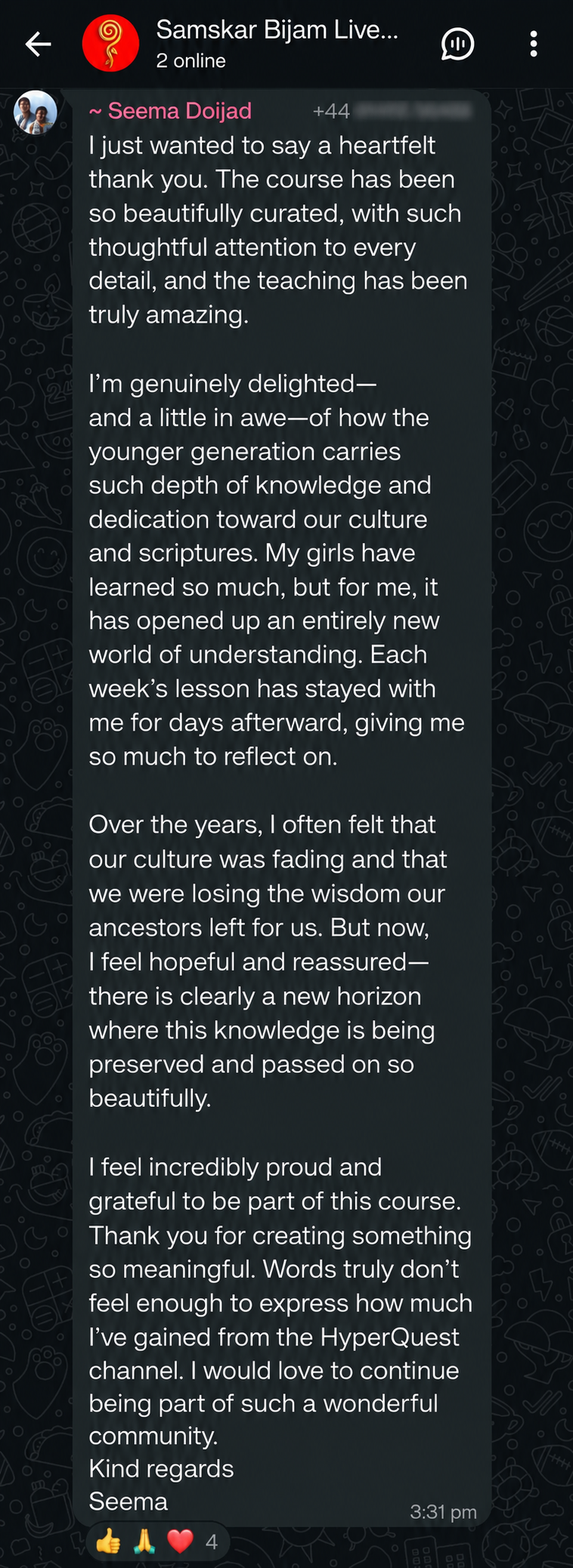 Parent testimonial 21