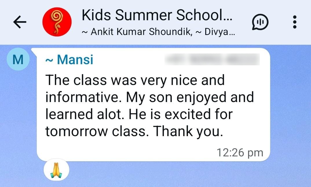 Parent testimonial 8