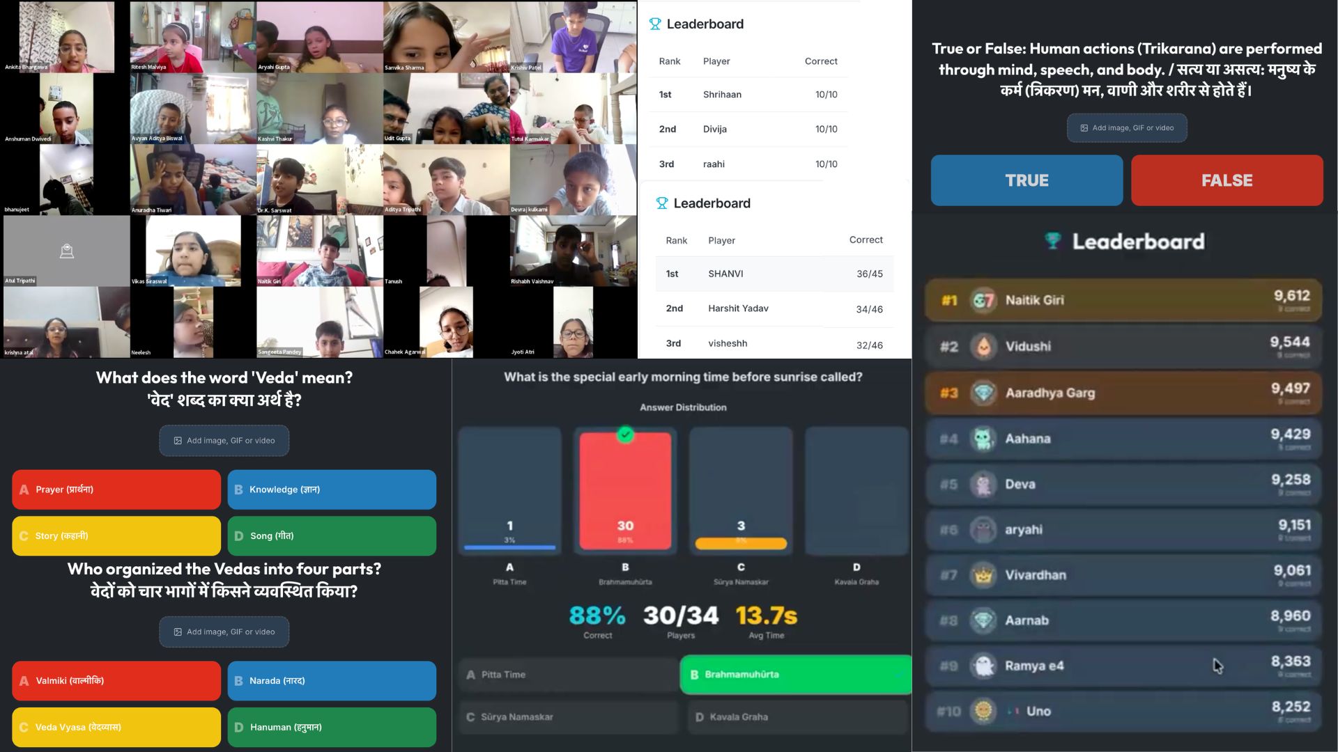 Live Quizzes and Activities